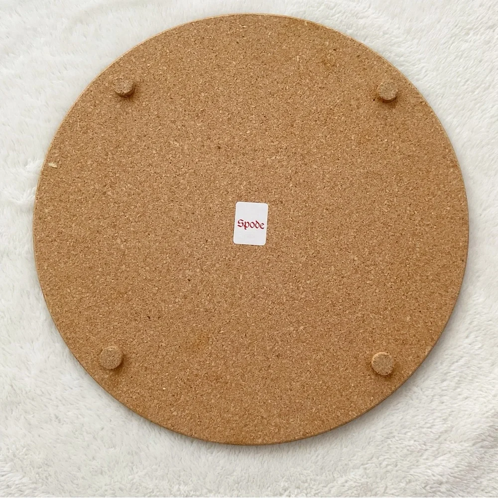 Spode Christmas Tree Trivet 10” Cork Back Hot Plate Holiday Kitchen Decor